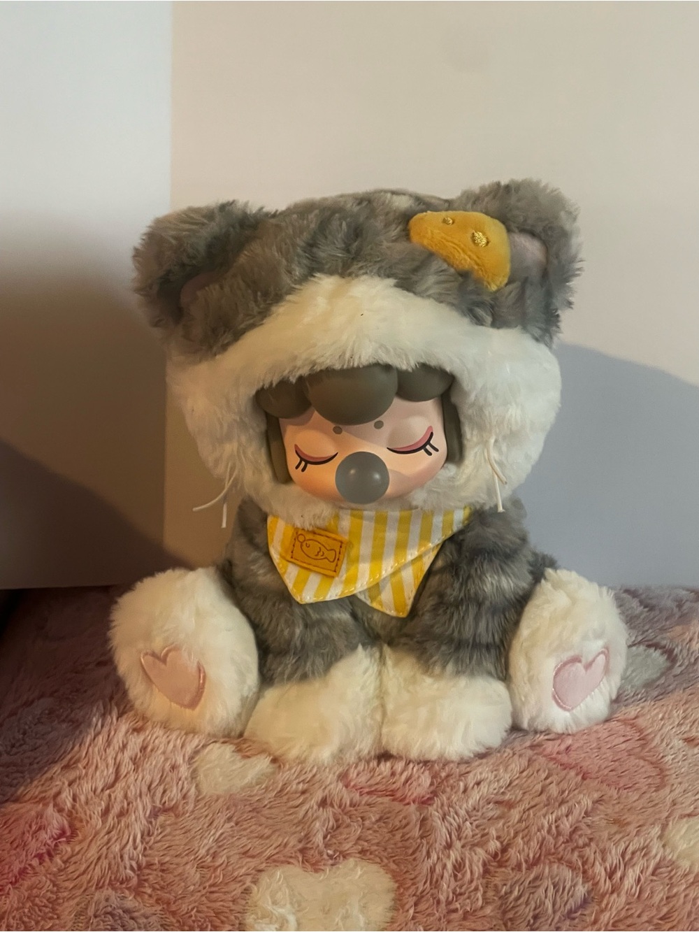 Nanci Tea Time Kitties Series Plush Figure with ID Card – Gray Kitty